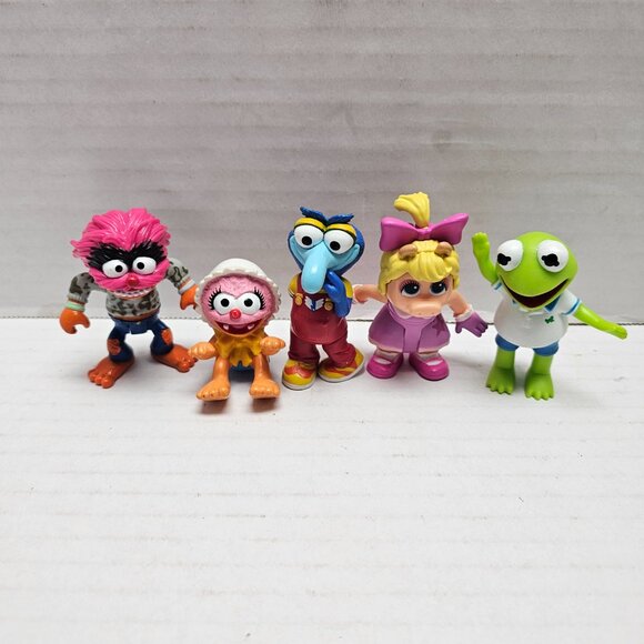 Disney Muppet Babies Sesame Street 4 Figures Ms Piggy Kermit Frog Gonzo Animal - Picture 1 of 16